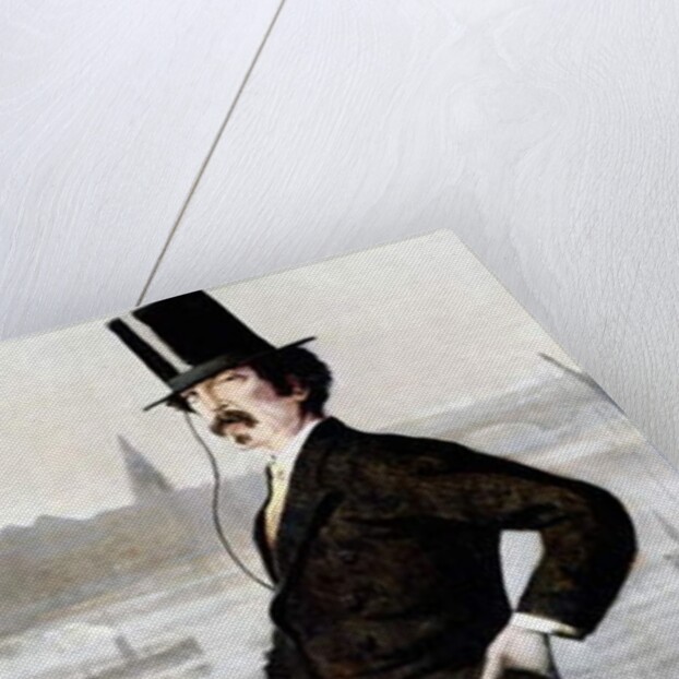 James Abbott McNeill Whistler on the Widow's Walk at his House in Lindsey Row, Chelsea, 1871 by Walter Greaves