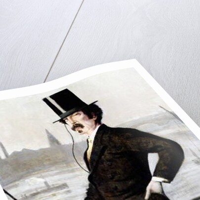 James Abbott McNeill Whistler on the Widow's Walk at his House in Lindsey Row, Chelsea, 1871 by Walter Greaves