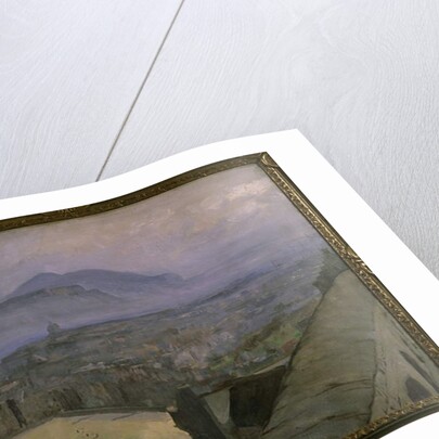 A View of Edinburgh from the Castle, looking across the Esplanade towards Arthur's Seat and Salisbury Crags by John Lavery