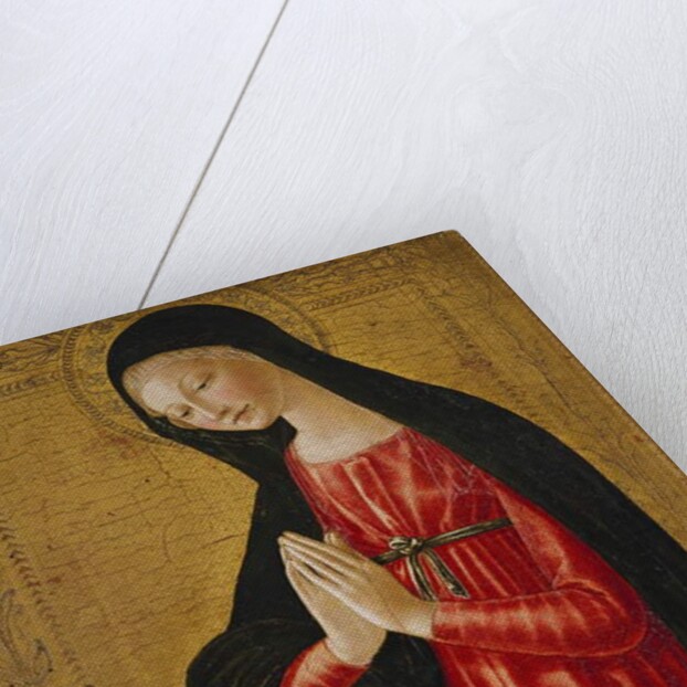 The Madonna adoring the Child by Neroccio di Landi