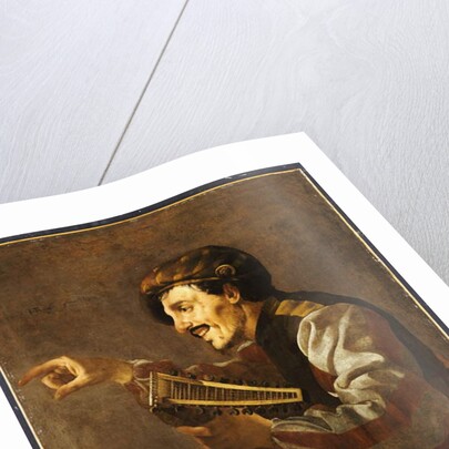 A Seated Lutanist Pointing by Hendrick Ter Brugghen