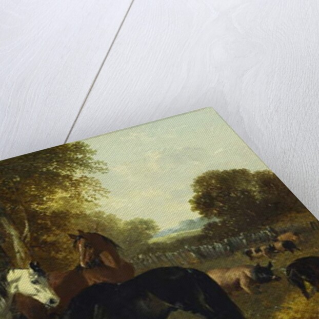 A Farmyard Scene by John Frederick Herring Jnr