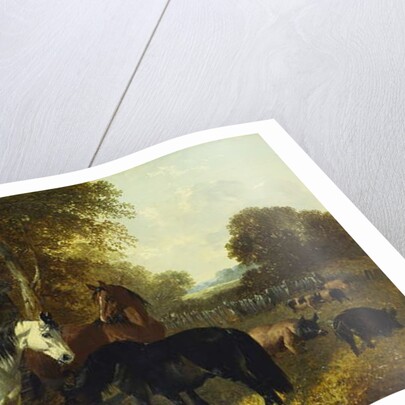 A Farmyard Scene by John Frederick Herring Jnr