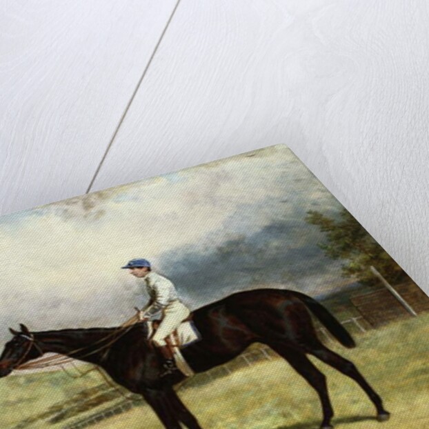 A Gentleman by his Racehorse with Jockey Up on a Racecourse, 1863 by Harry Hall