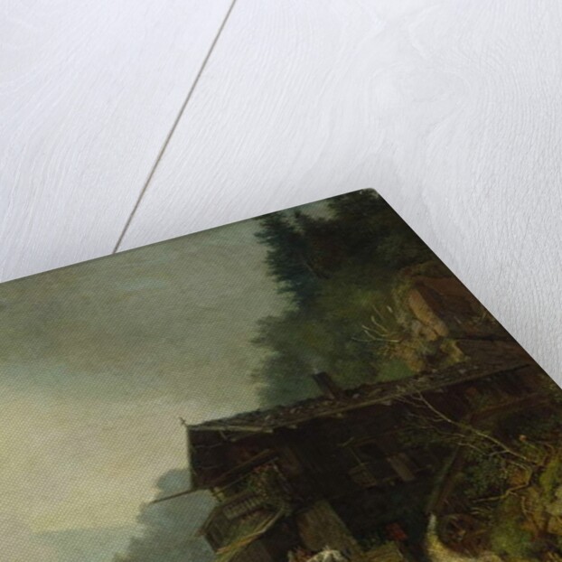 A Forge in the Bavarian Alps by Heinrich Burkel