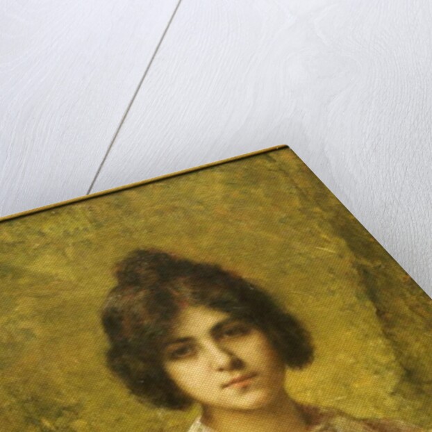 Young Woman holding a Book by Alexei Alexevich Harlamoff