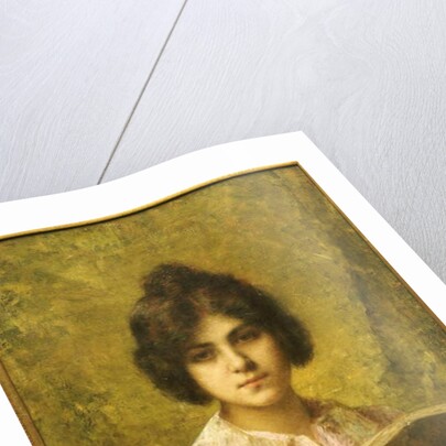 Young Woman holding a Book by Alexei Alexevich Harlamoff