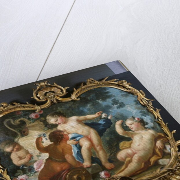 An Overdoor with Putti Disporting by Francesco de Mura