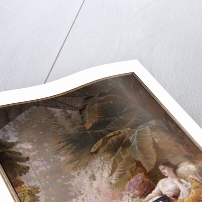 Portrait of Adelaide Maria Guinness, reclining on a Sofa in a Conservatory, 1885 by George Elgar Hicks