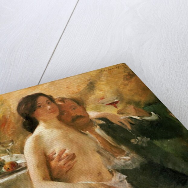 Self Portrait with Nude Woman and Glass, 1902 by Lovis Corinth