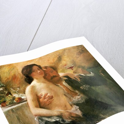 Self Portrait with Nude Woman and Glass, 1902 by Lovis Corinth