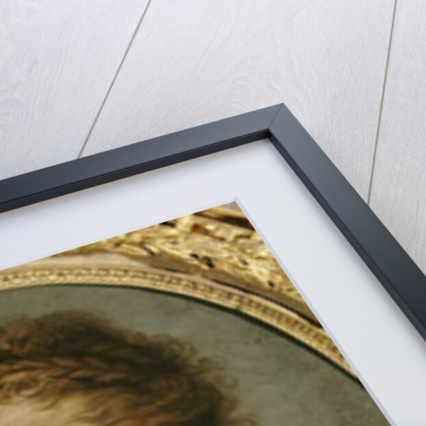 A Girl in a Blue Dress with a Pink Ribbon by Carle van Loo