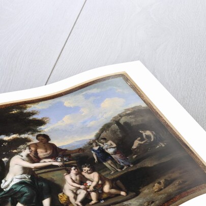 Nymphs gathering Flowers in a Landscape by Gerard Hoet