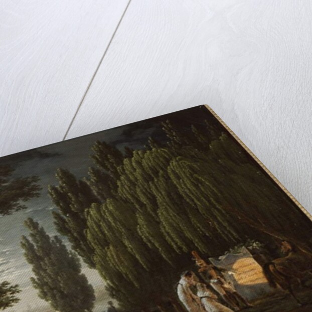 At the Tomb of Colonel Monginot by Emile Jean Horace Vernet