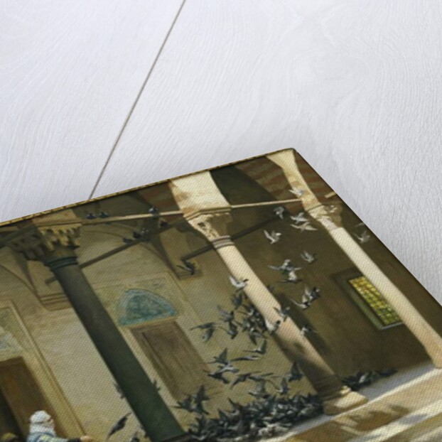 Harem Women feeding Pigeons in a Courtyard by Jean Leon Gerome