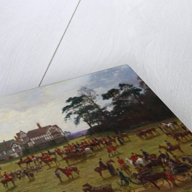 The Cheshire Hunt - the Meet at Calveley Hall by George Goodwin Kilburne