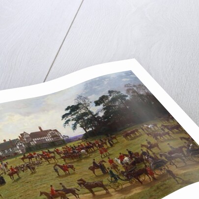 The Cheshire Hunt - the Meet at Calveley Hall by George Goodwin Kilburne