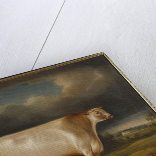 Comet, a light roan short-horn bull in a landscape, 1811 by Thomas Weaver