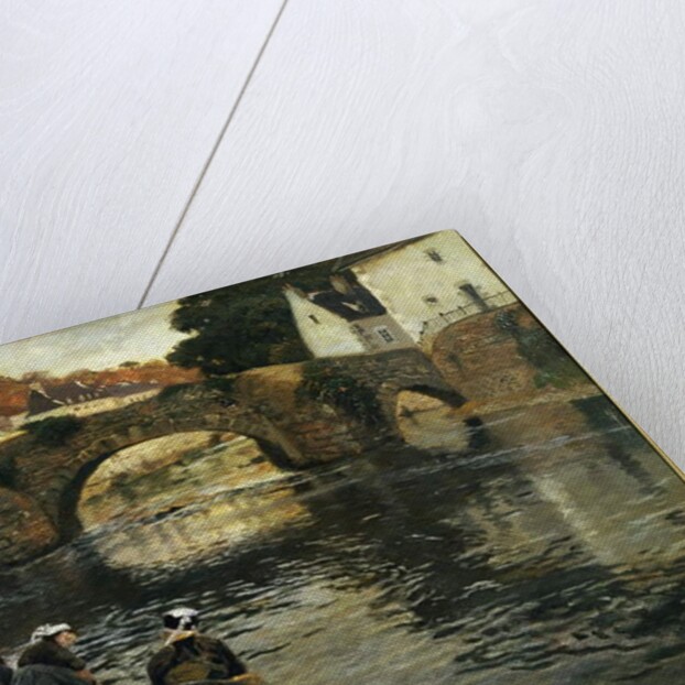 Washerwomen in the Morning at Quimperle by Fritz Thaulow