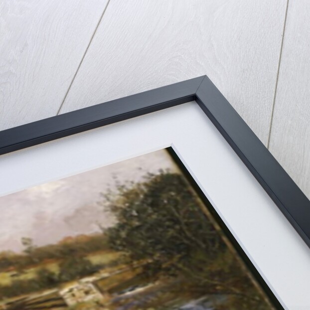 River Landscape with a Washerwoman by Fritz Thaulow