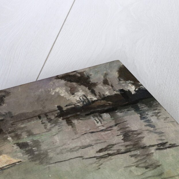 Smokestacks along the River by Fritz Thaulow