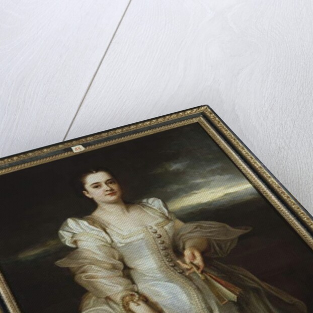 Portrait of a Lady wearing a White Dress embroidered with Pearls by Adolphe Joseph Thomas Monticelli