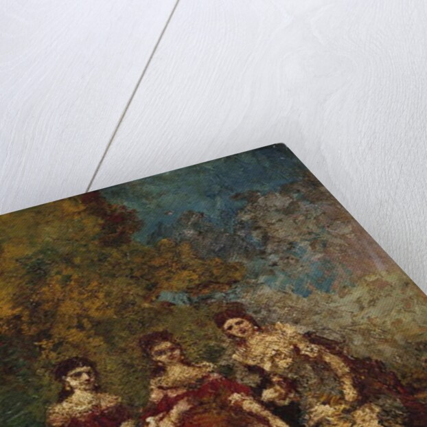 Three Women in the Park by Adolphe Joseph Thomas Monticelli