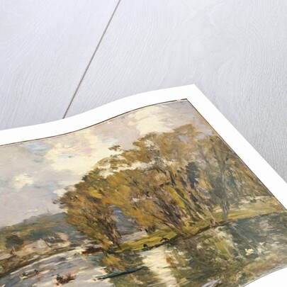 The small branch of the River Seine at Bas-Meudon on an Autumn Evening, 1893 by Albert-Charles Lebourg