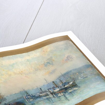 From the Boathouse, outskirts of Rouen by Albert-Charles Lebourg