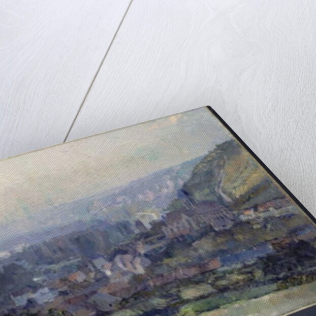 View of Vetheuil, Sunset, 1897 by Albert-Charles Lebourg