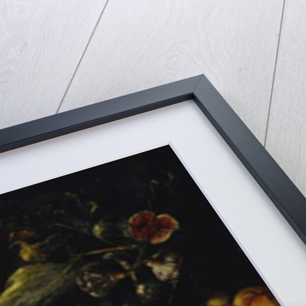 Still Life of Water Melon, Grapes, Plums, Peaches, Cherries and other Fruit on a Ledge by Abraham (follower of) Brueghel