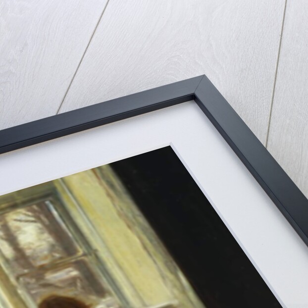 A Girl Standing by a Sewing Table by Carl Holsoe