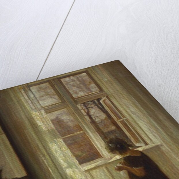 A Girl Standing at a Window by Carl Holsoe