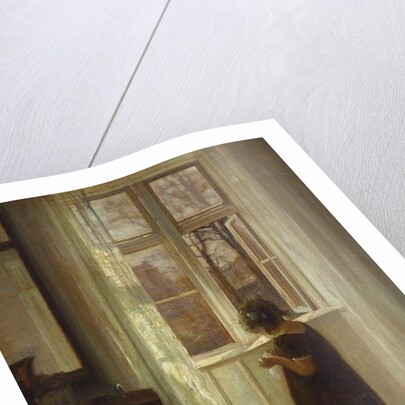 A Girl Standing at a Window by Carl Holsoe