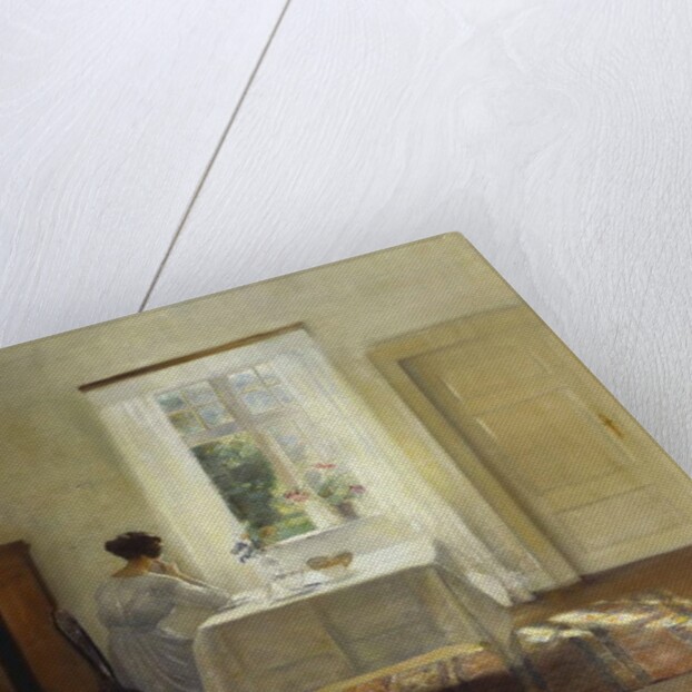 A Woman Seated at a Table by a Window by Carl Holsoe