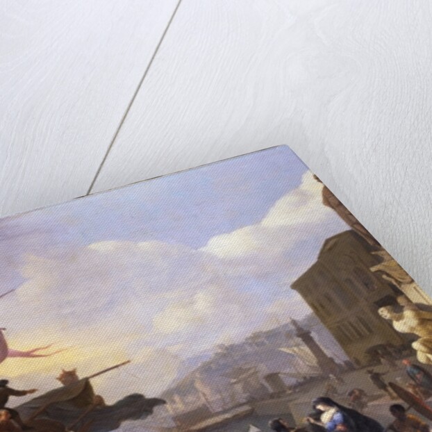 A Capriccio of a Mediterranean Port by Johannes Lingelbach