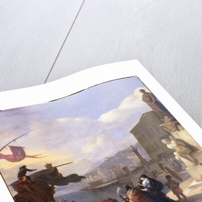 A Capriccio of a Mediterranean Port by Johannes Lingelbach