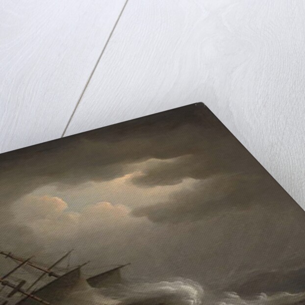 A frigate heeling in an offshore gale by Nicholas Pocock