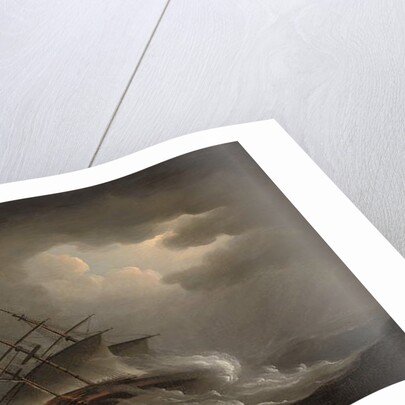 A frigate heeling in an offshore gale by Nicholas Pocock