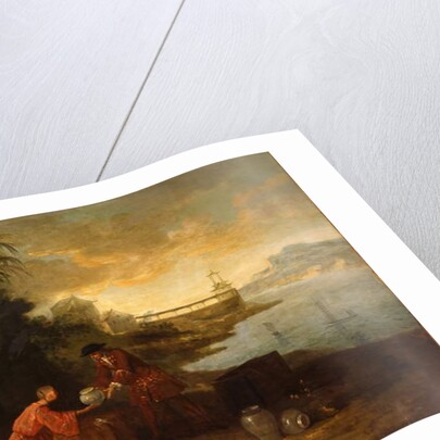 Asia - A European merchant buying porcelain from a Chinese trader, 1724 by Jean-Baptiste Oudry