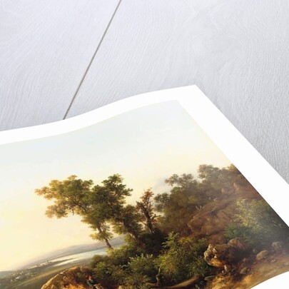 Trasimeno: A View of Lake Trasimeno, Italy, 1874 by Guido Agostini