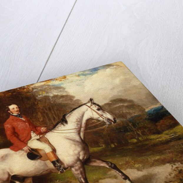 Portrait of Thomas Conolly, seated on a dappled grey hunter by William Osborne