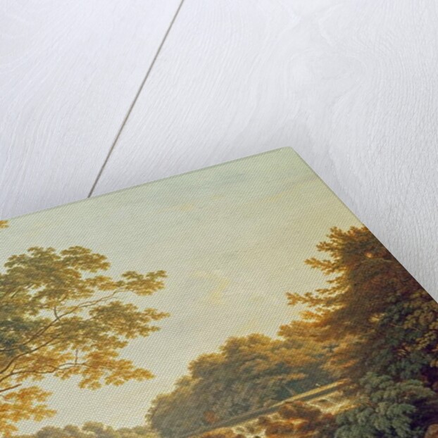 Figures by a weir on the River Clodiagh at Charleville Forest, County Offaly, 1801 by William Ashford