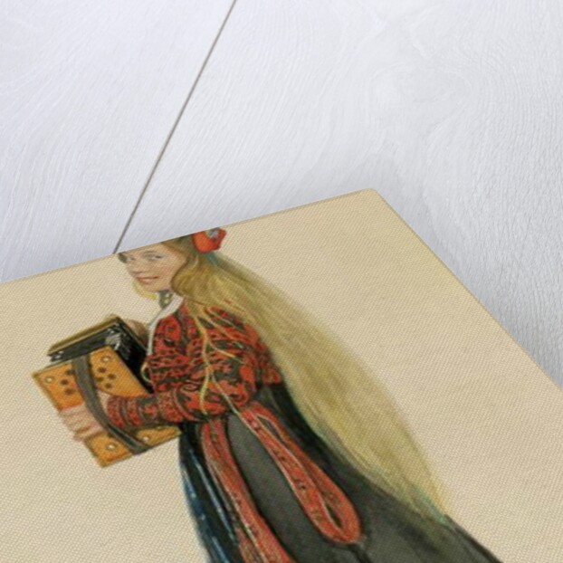 Lisbeth Playing the Accordian, 1909 by Carl Larsson