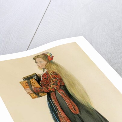 Lisbeth Playing the Accordian, 1909 by Carl Larsson