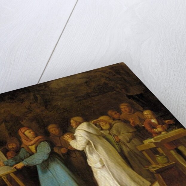 Giotto demonstrating the art of drawing in his studio by Italian School