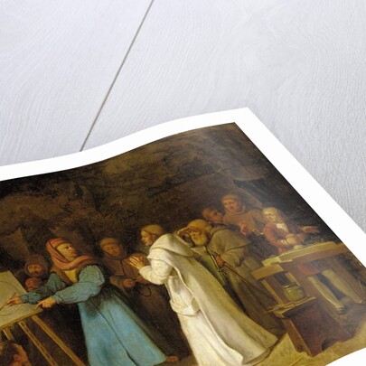 Giotto demonstrating the art of drawing in his studio by Italian School