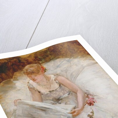 Ballerina Reading Le Figaro, c.1885 by Henri Gervex