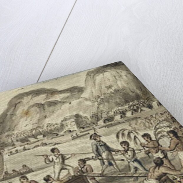 Captain Cook Landing in Owyhee by Isaac Robert Cruikshank