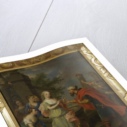 Eliezer and Rebecca at the well by Balthasar Beschey